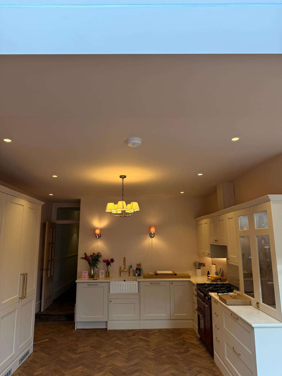 Kitchen lighting installation project